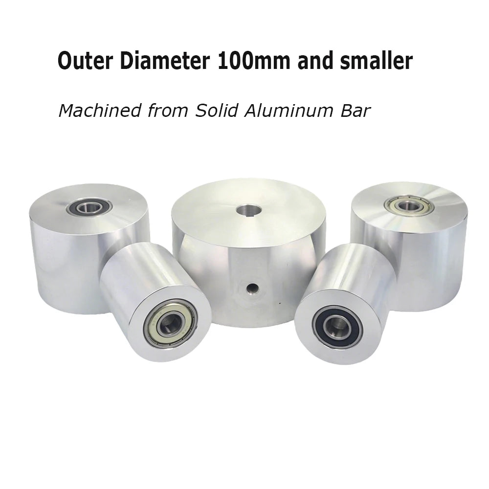 50-200mm Fully Aluminum Wheel Belt Sander Grinder Contact Wheel Pulley Drive Active Idler Wheel