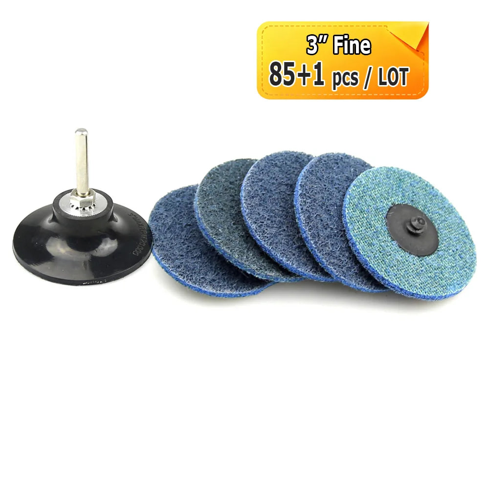 2"/3" R-Type Quick Change Non-woven Nylon Linen Abrasive Sanding Disc for Metal Deburring Finishing Brushing Polishing