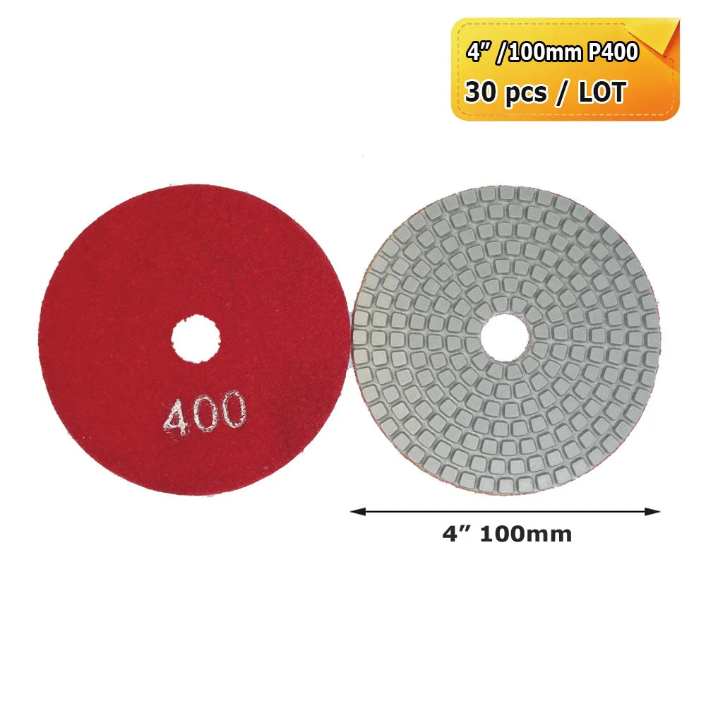 3"/4" Wet Grinding Discs Flexible Diamond Stone Polishing Pads for Ceramic Tiles Marble Finish