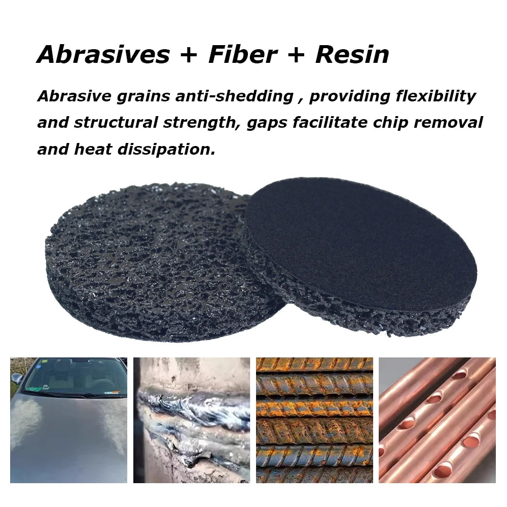 3" - 7" Weld Joint Cleaning Grinding Wheel Rust Paint Removal Poly Strip Disc Air Sander Pad