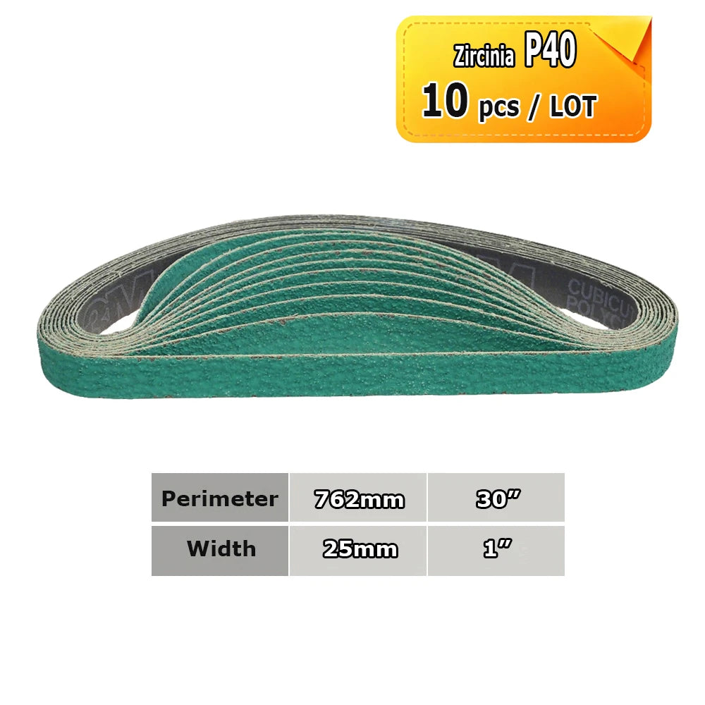 762x25mm Abrasive Sanding Belts 1x30 inch Belt Sander Bands Ceramic P36 - AO P1500, A3 - A65, Zirconia, Non-woven, Felt