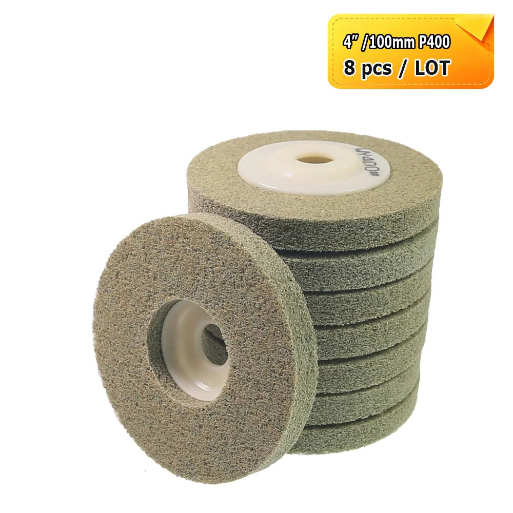 4" 100mm Nylon Fiber Flap Grinding Discs Angle Grinder Polishing Wheels for Stone Metal Glass Surface Finish