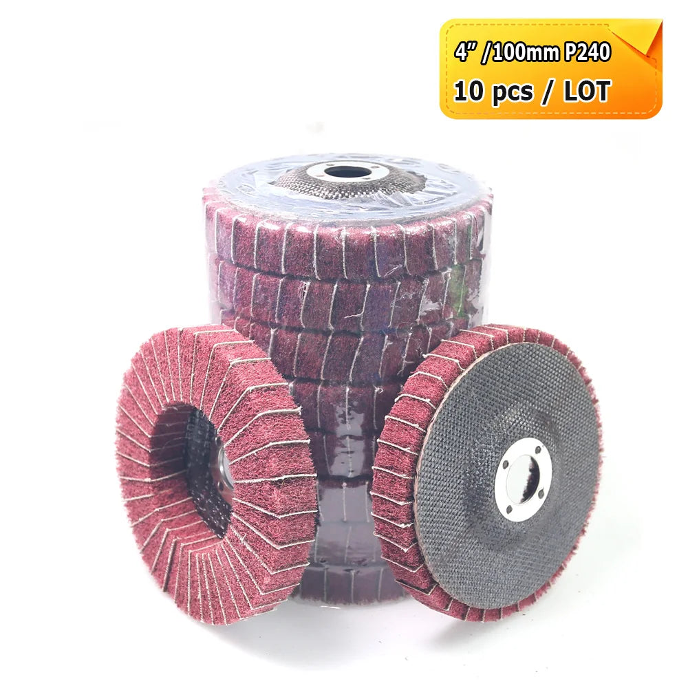 4“/100mm Abrasive Flap Discs Angle Grinder Grinding Wheels for Metal Stone Glass Deburring Polishing
