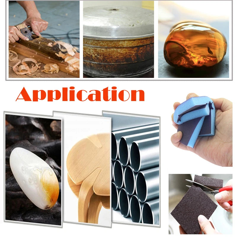 Sanding Sponge Pads Sheets Hand Cleaning Tools for Metal Wood Jade Deburring Polishing