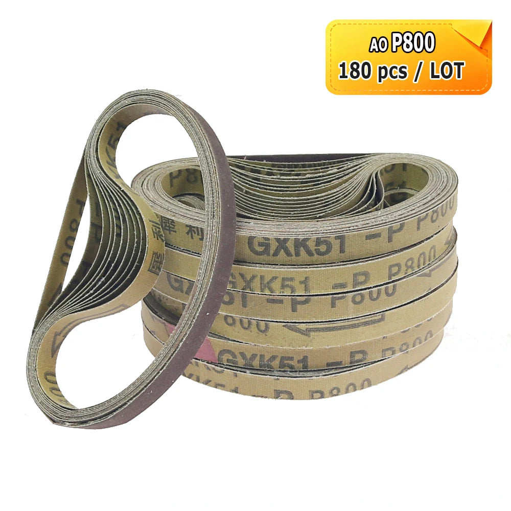 330x10mm Sanding Bands Belts Mini Portable Belt Sander Grinder Accessories AO ZA Non-woven Nylon for Metal Wood Polishing
