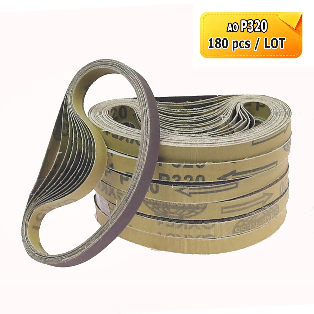 330x10mm Sanding Bands Belts Mini Portable Belt Sander Grinder Accessories AO ZA Non-woven Nylon for Metal Wood Polishing