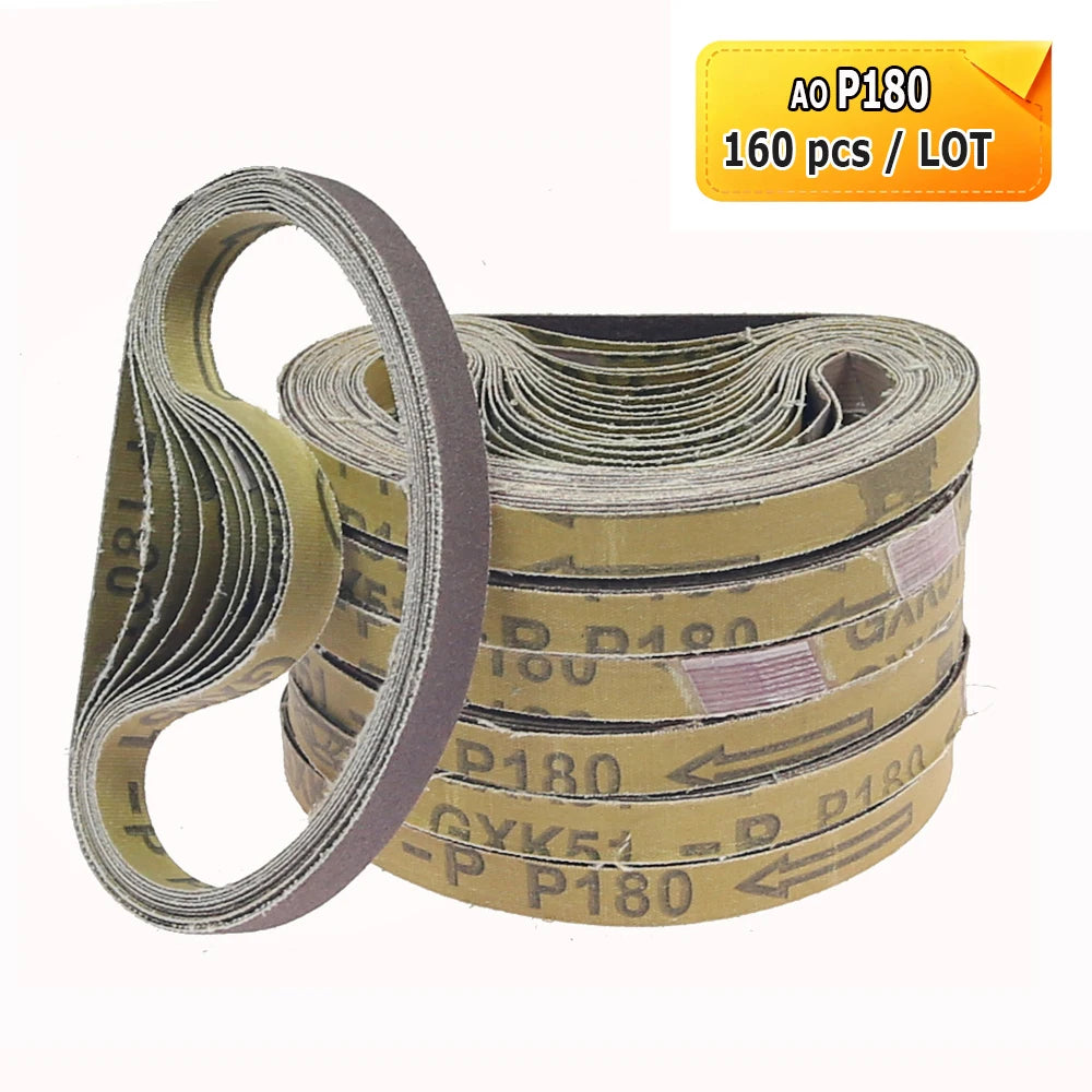 330x10mm Sanding Bands Belts Mini Portable Belt Sander Grinder Accessories AO ZA Non-woven Nylon for Metal Wood Polishing