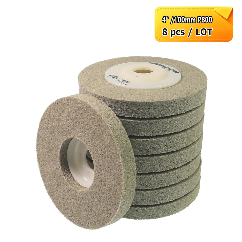 4" 100mm Nylon Fiber Flap Grinding Discs Angle Grinder Polishing Wheels for Stone Metal Glass Surface Finish