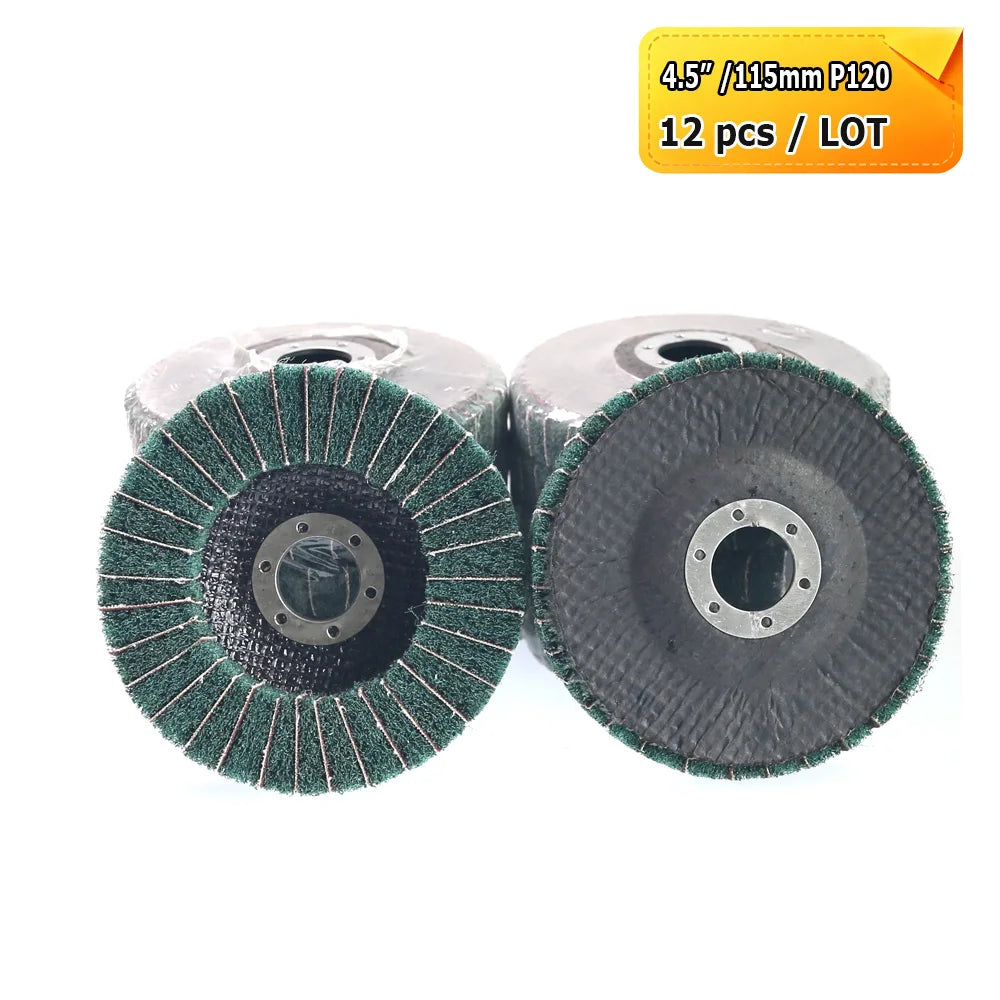 4.5" 115mm Angle Grinder Flap Grinding Discs Abrasive Wheels Non-woven, Nylon Fiber, Zirconia, Felt, Poly Strip