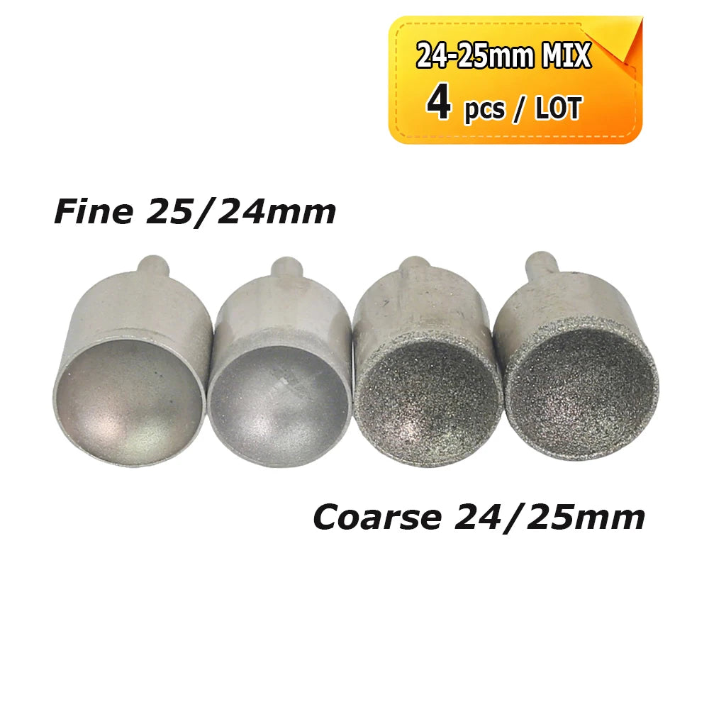 Dia. 3-50mm Diamond Grinding Head Concave Wheel for Bead Forming Rounding Finishing 6mm Shank Mounted Point Drill Tools