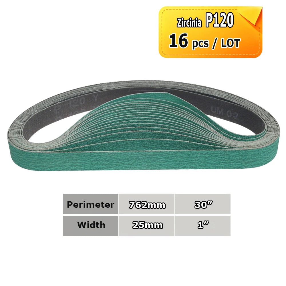 762x25mm Abrasive Sanding Belts 1x30 inch Belt Sander Bands Ceramic P36 - AO P1500, A3 - A65, Zirconia, Non-woven, Felt