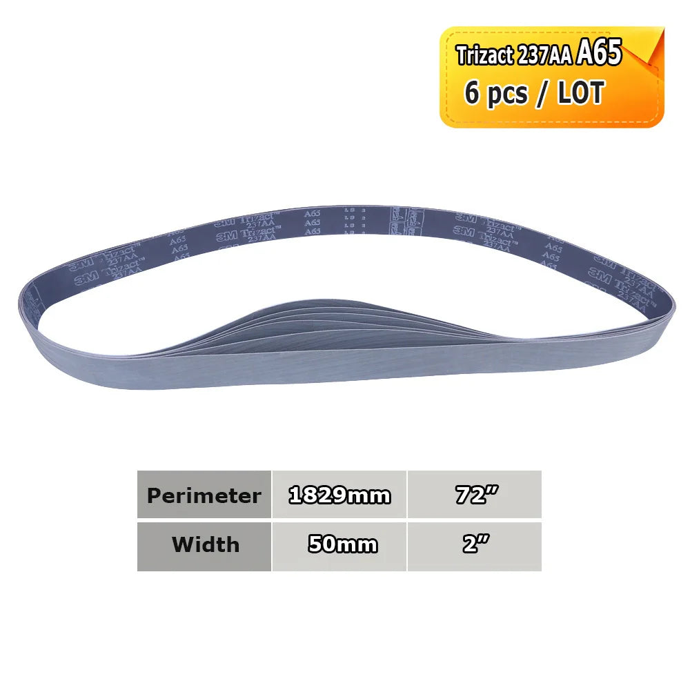 2x72" Abrasive Sanding Belts 1829x50mm, Non-woven Nylon Fiber, Wool Felt, 305EA A3 A5, 237AA A6 A16 A30 A65