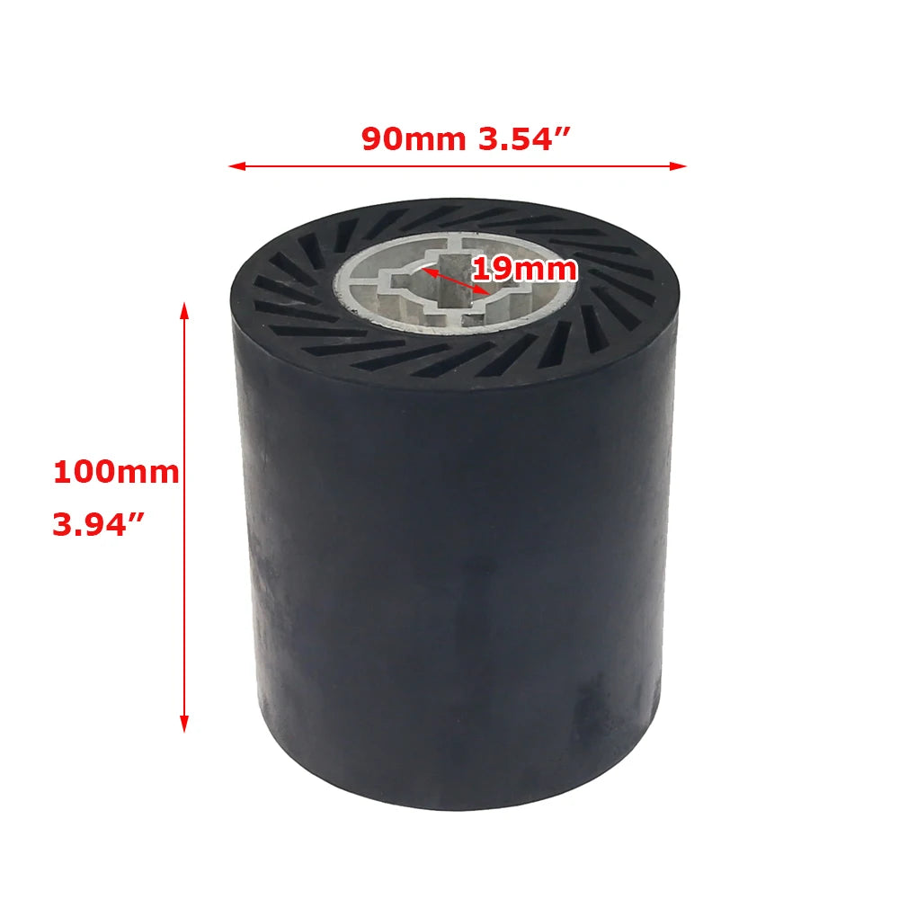 90x100mm Rubber Expansion Centrifugal Drum Wheel, 283x100mm Abrasive Sanding Sleeves AO ZA Non-woven for Polishing Grinding