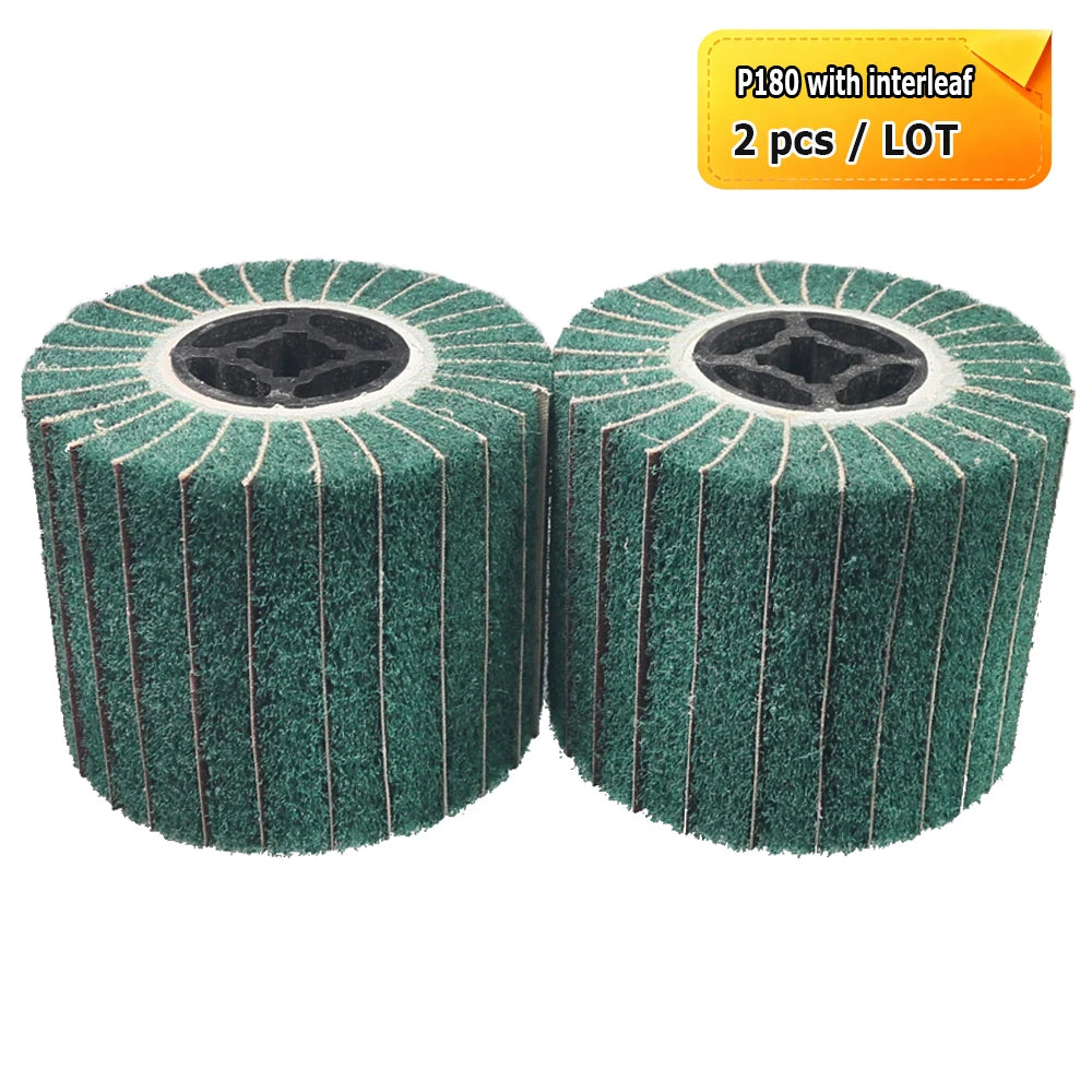 120x100x19mm Drum Polishing Wheel Stainless Steel Wire drawing Brush - Non-woven, Poly Strip, Felt, Cotton, Steel Wire,Hemp