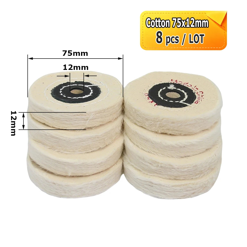 2"-5" Mini Abrasive Grinding Wheel Bench Grinder Ceramic Unitized Fiber Cotton Felt Polishing Finishing Wheel