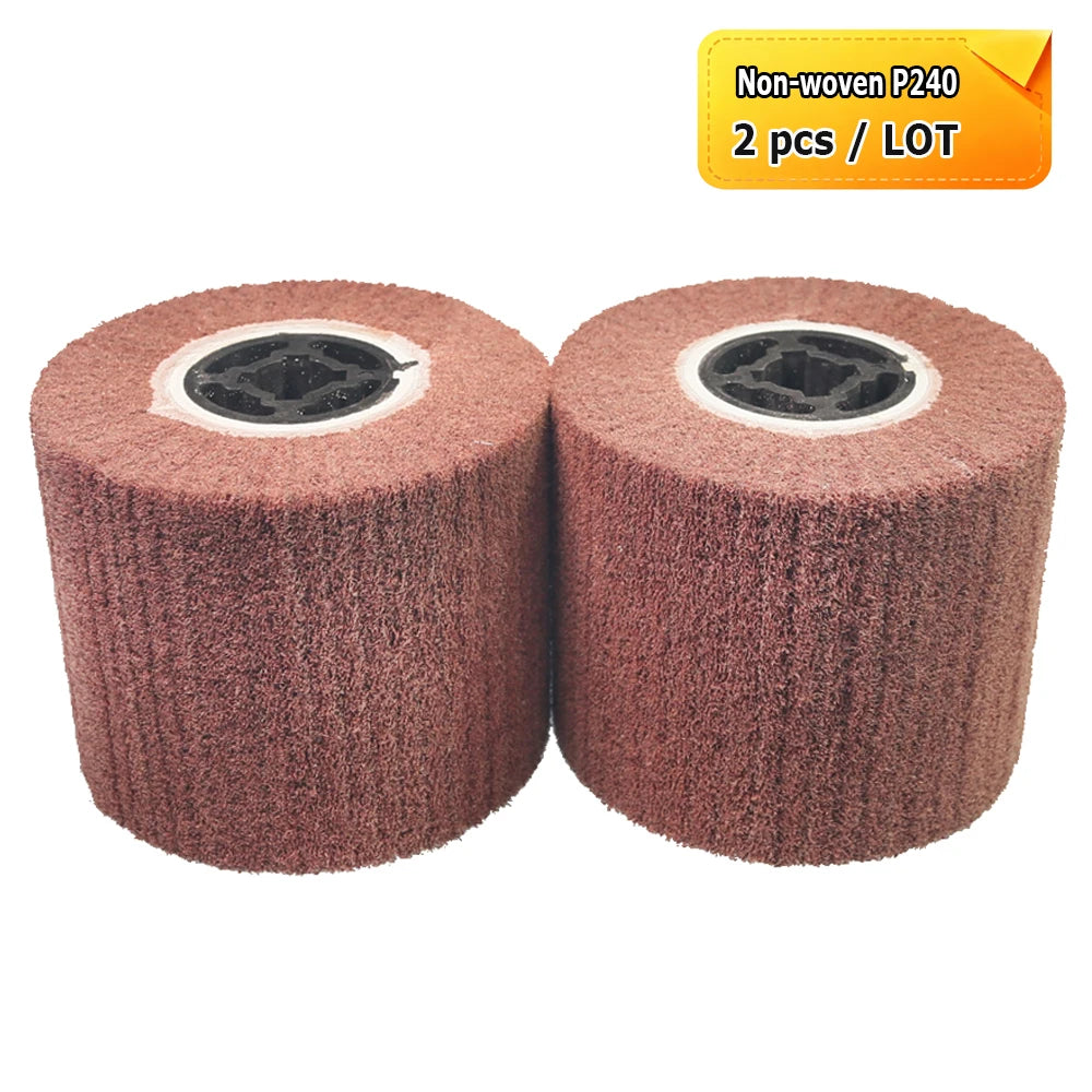 120x100x19mm Drum Polishing Wheel Stainless Steel Wire drawing Brush - Non-woven, Poly Strip, Felt, Cotton, Steel Wire,Hemp