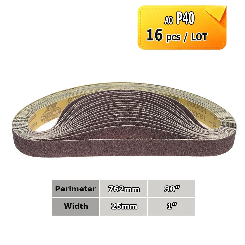 762x25mm Abrasive Sanding Belts 1x30 inch Belt Sander Bands Ceramic P36 - AO P1500, A3 - A65, Zirconia, Non-woven, Felt