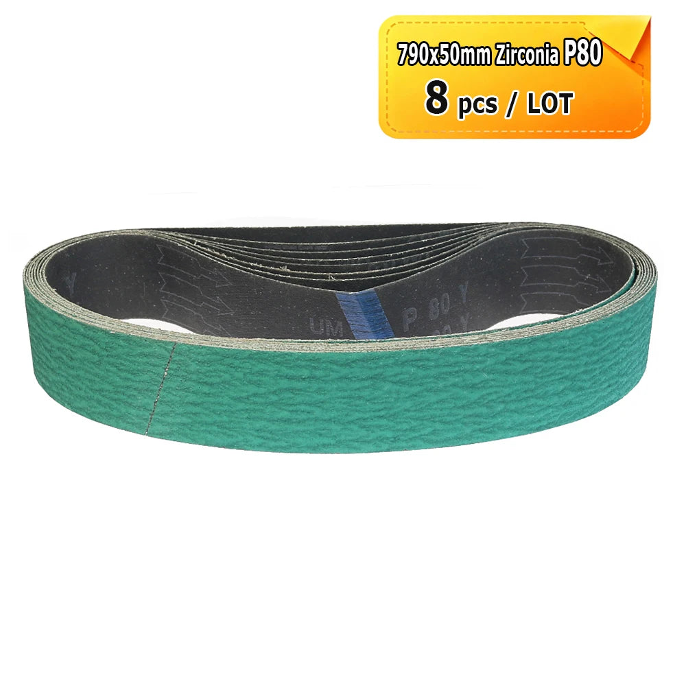 790x50mm Sanding Sleeves Belts for 250x50mm Expander Wheel Zirconia Ceramic Non-woven for Metal Wood Plastic Grinding Polishing