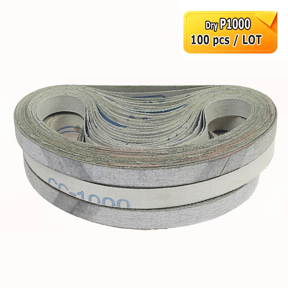 330x10mm Sanding Bands Belts Mini Portable Belt Sander Grinder Accessories AO ZA Non-woven Nylon for Metal Wood Polishing