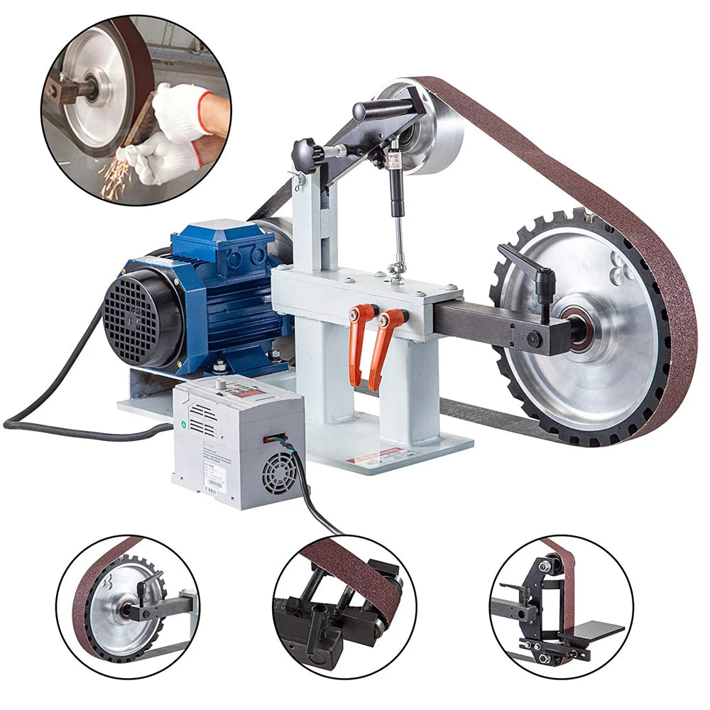75mm 3in. Width Rubber Idler Wheel Belt Grinder Contact Wheel Drive Pulley Roller 350-150mm