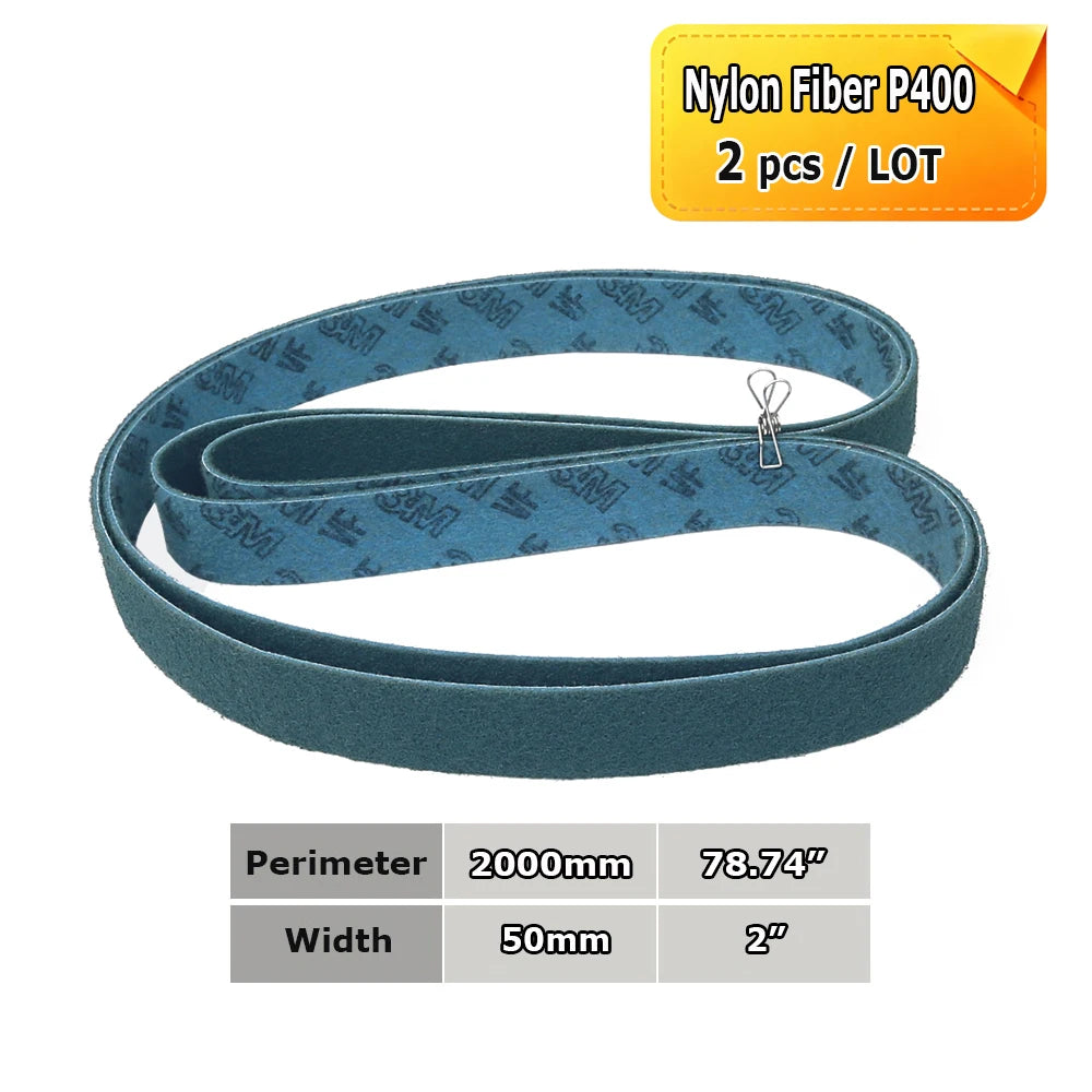 2000x50mm Polishing Sanding Belts Belt Grinder Accessories, Non-woven Nylon Fiber, Wool Felt, 305EA A3 A5, 237AA A6 A16 A30 A65