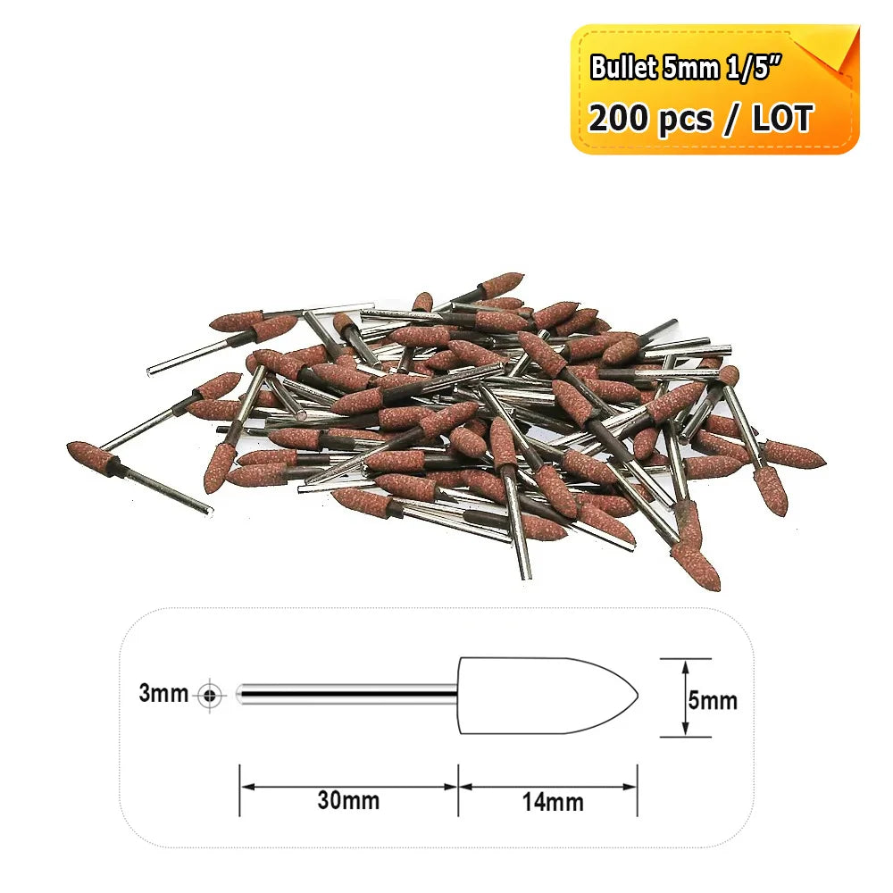 Dia. 4-12mm Sesame Grinding Heads Rubber with Abrasives Polishing Wheels Dremel Die Grinder Rotary Tools