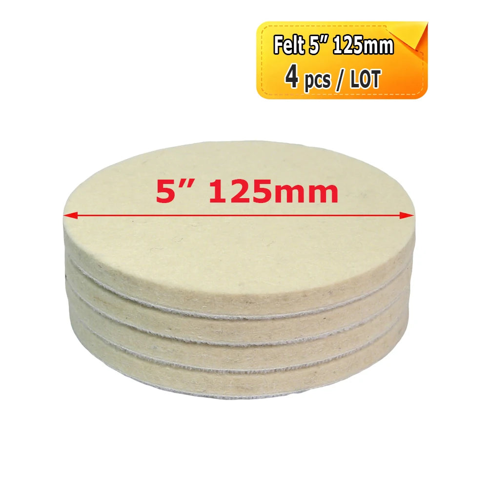 2" - 7" Abrasive Sanding Discs Black Poly Strip P36 Non-woven Polishing Pad P180 P320 P600 Wool Felt Buffing Disk Wax