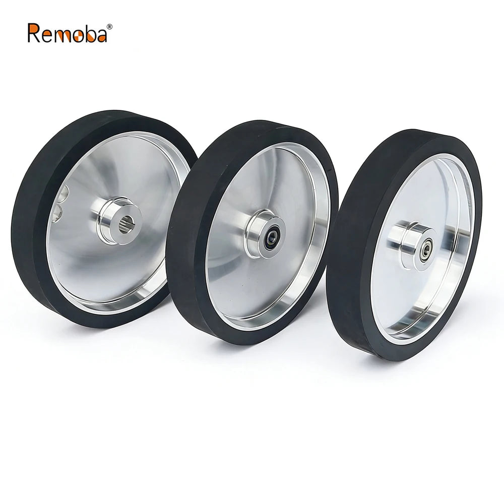 300x50mm Solid Rubber Contact Wheel 12"x2" Sanding Belt Grinder Sander Drive Idler wheel