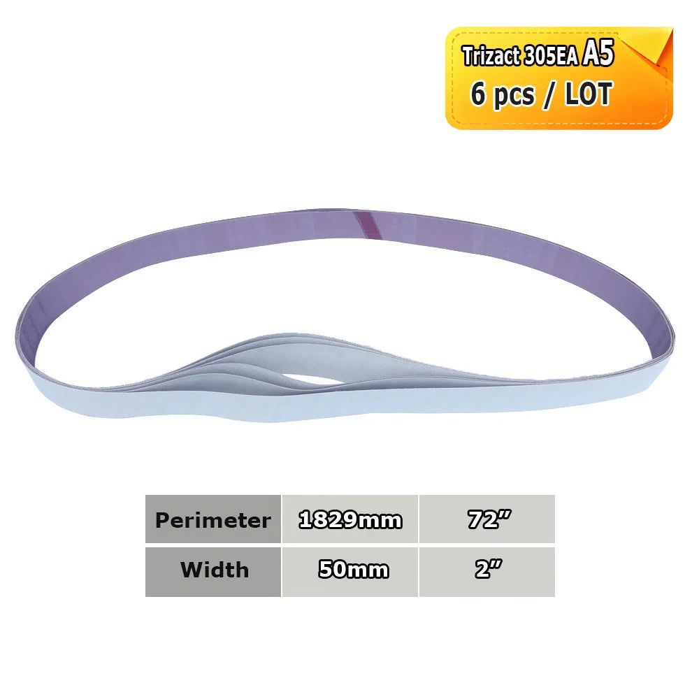 2x72" Abrasive Sanding Belts 1829x50mm, Non-woven Nylon Fiber, Wool Felt, 305EA A3 A5, 237AA A6 A16 A30 A65