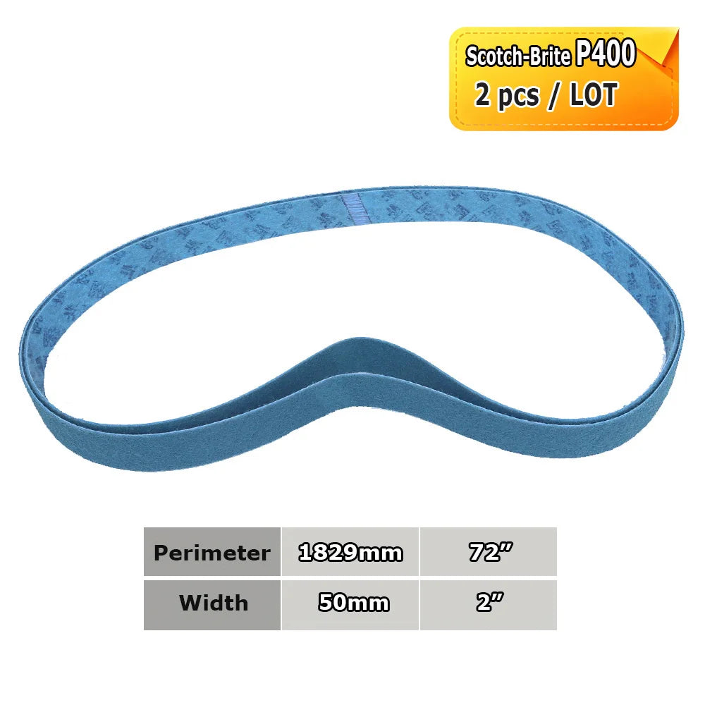 2x72" Abrasive Sanding Belts 1829x50mm, Non-woven Nylon Fiber, Wool Felt, 305EA A3 A5, 237AA A6 A16 A30 A65