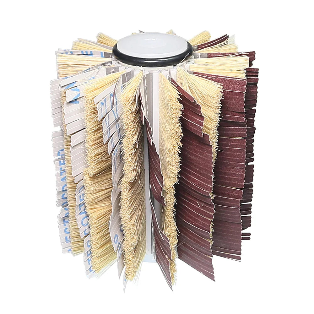 Dia. 200mm x L. 220mm x Hole 25.4mm Sisal Abrasive Sanding Cloth Polishing Wheel Brush for Wood Board Grinding Buffing