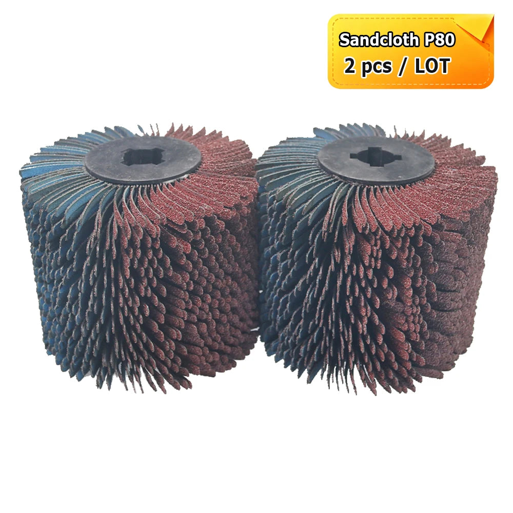 120x100x19mm Woodworking Drum Grinding Polishing Waxing Wheels - Abrasive Wire, Sand cloth Strips, Steel Wire, Horsehair, Sisal