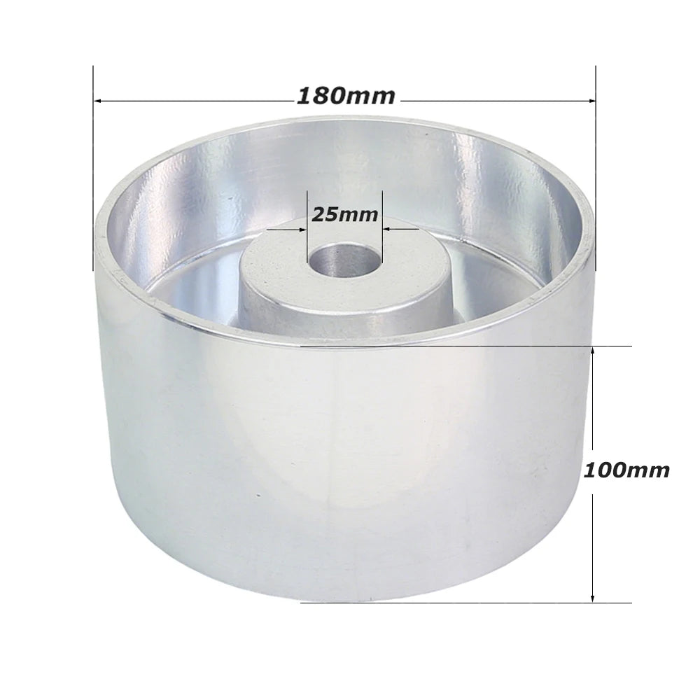 Dia. 200/180 x 100mm Fully Aluminum Wheel Pulley Belt Grinder Contact Wheel Drive Tracking Idler Wheel