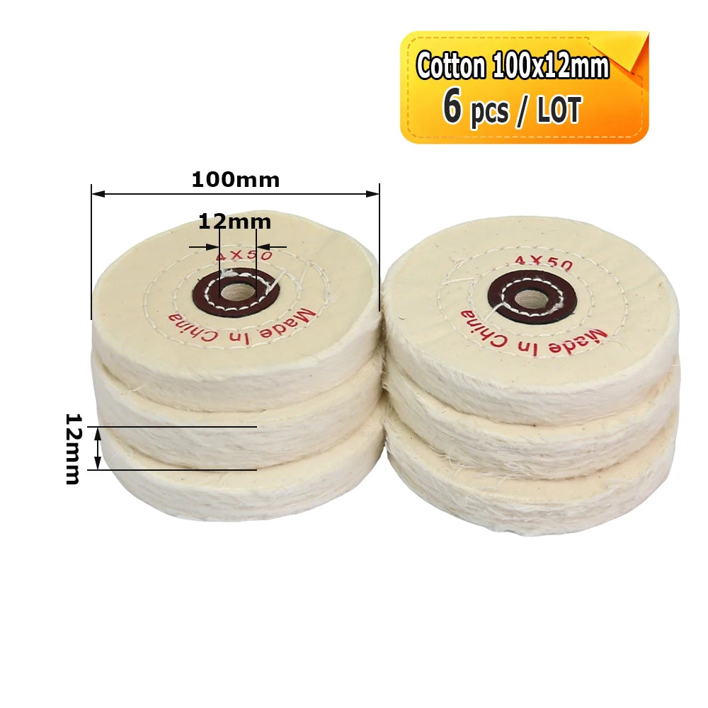 2"-5" Mini Abrasive Grinding Wheel Bench Grinder Ceramic Unitized Fiber Cotton Felt Polishing Finishing Wheel