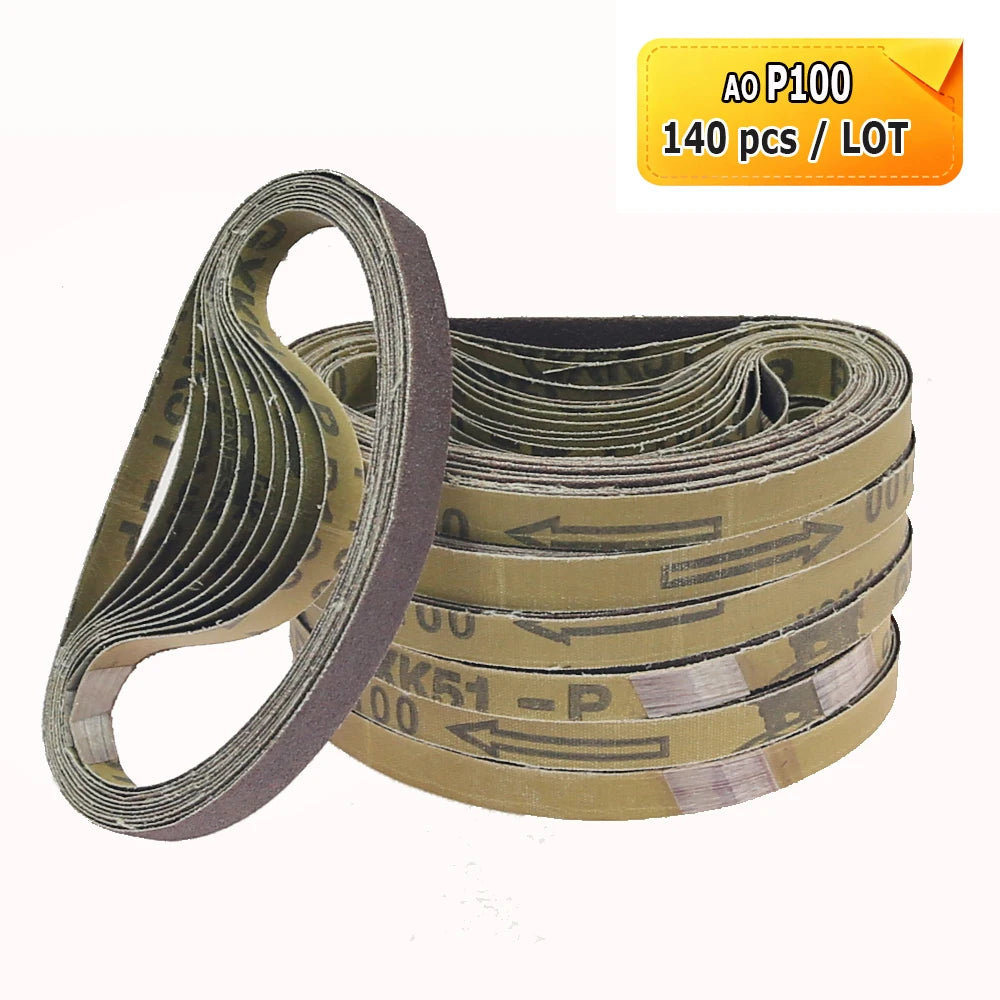 330x10mm Sanding Bands Belts Mini Portable Belt Sander Grinder Accessories AO ZA Non-woven Nylon for Metal Wood Polishing