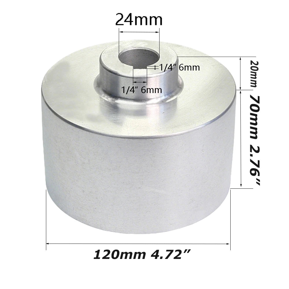 50-200mm Fully Aluminum Wheel Belt Sander Grinder Contact Wheel Pulley Drive Active Idler Wheel