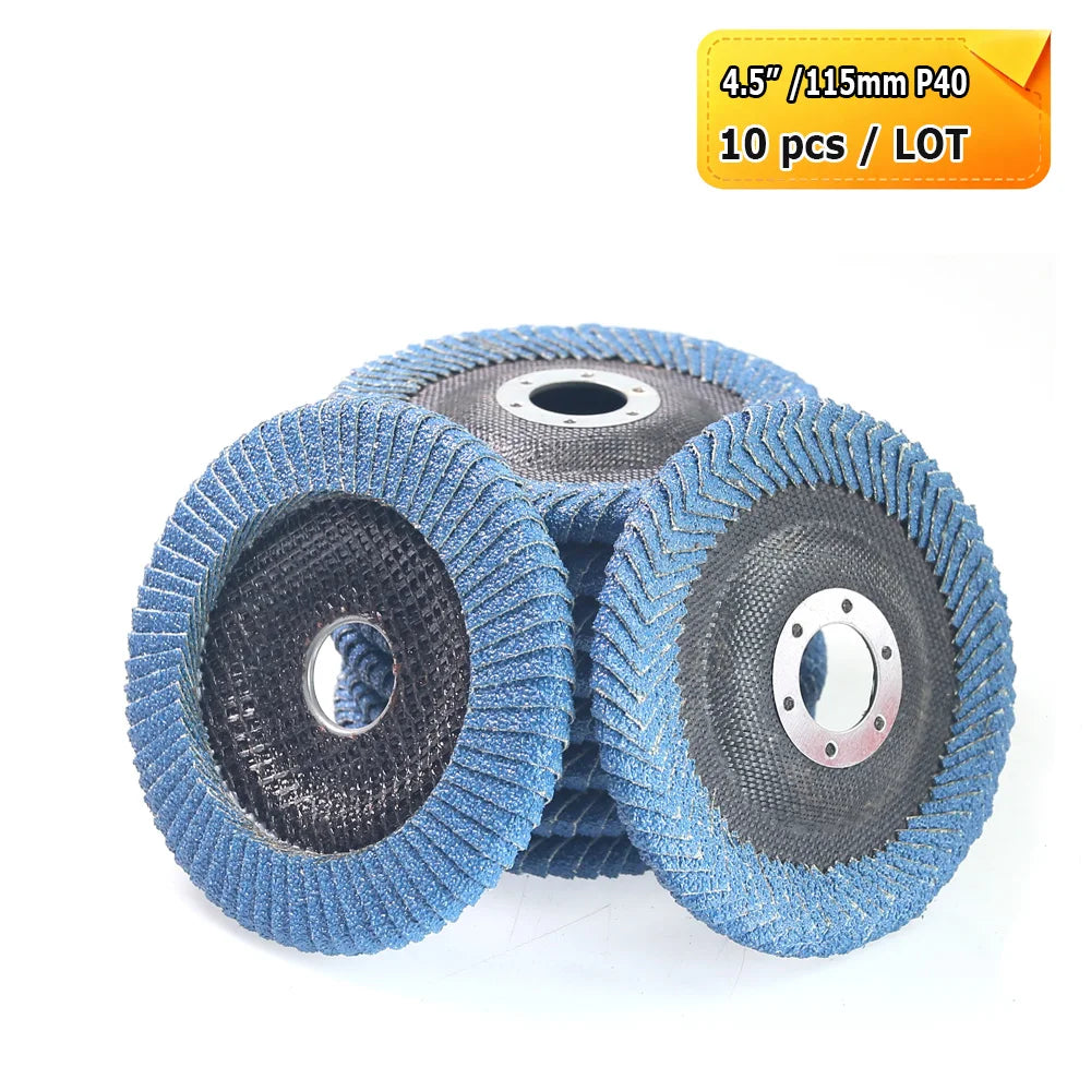 4.5" 115mm Angle Grinder Flap Grinding Discs Abrasive Wheels Non-woven, Nylon Fiber, Zirconia, Felt, Poly Strip