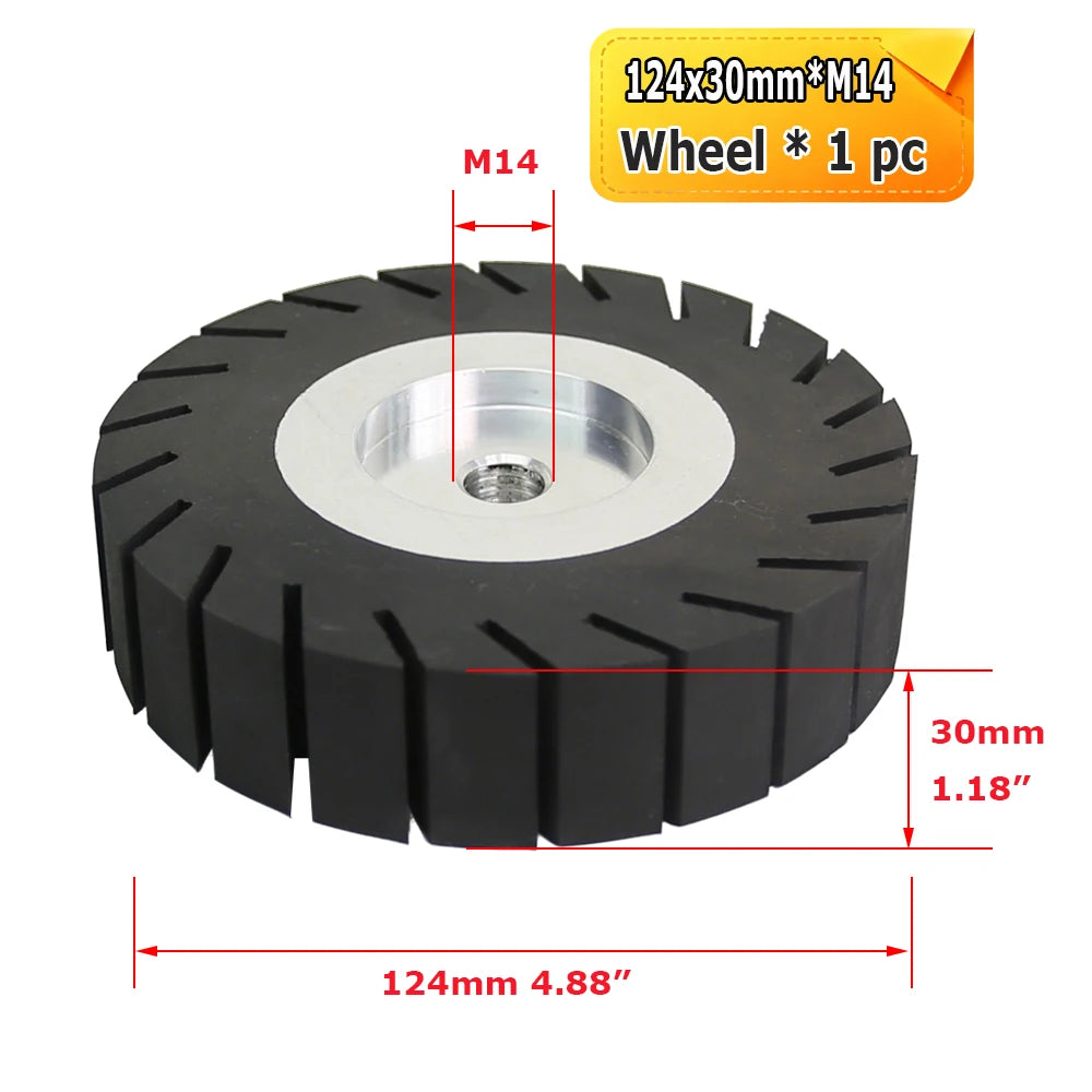 5“ 124x30mm Expansion Polishing Wheel Angle Grinder Expandable Drum with Zirconia A/O Sanding Sleeves for Metal Wood Grinding