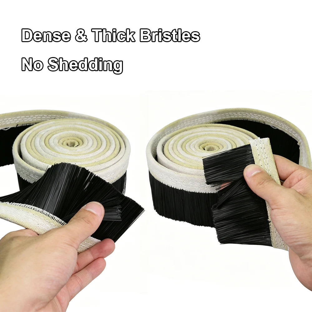 Woodworking Dust Cover Black Bristle Strip Nylon Dustproof Seal Brush for CNC Wood Router Machine
