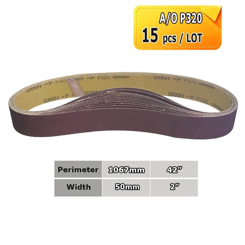 2" x 42" Sanding Belt Sander Knife-Making P40-P800 BORA 5 Ceramic Aluminum Oxide Felt Abrasive Grinding Polishing Bands