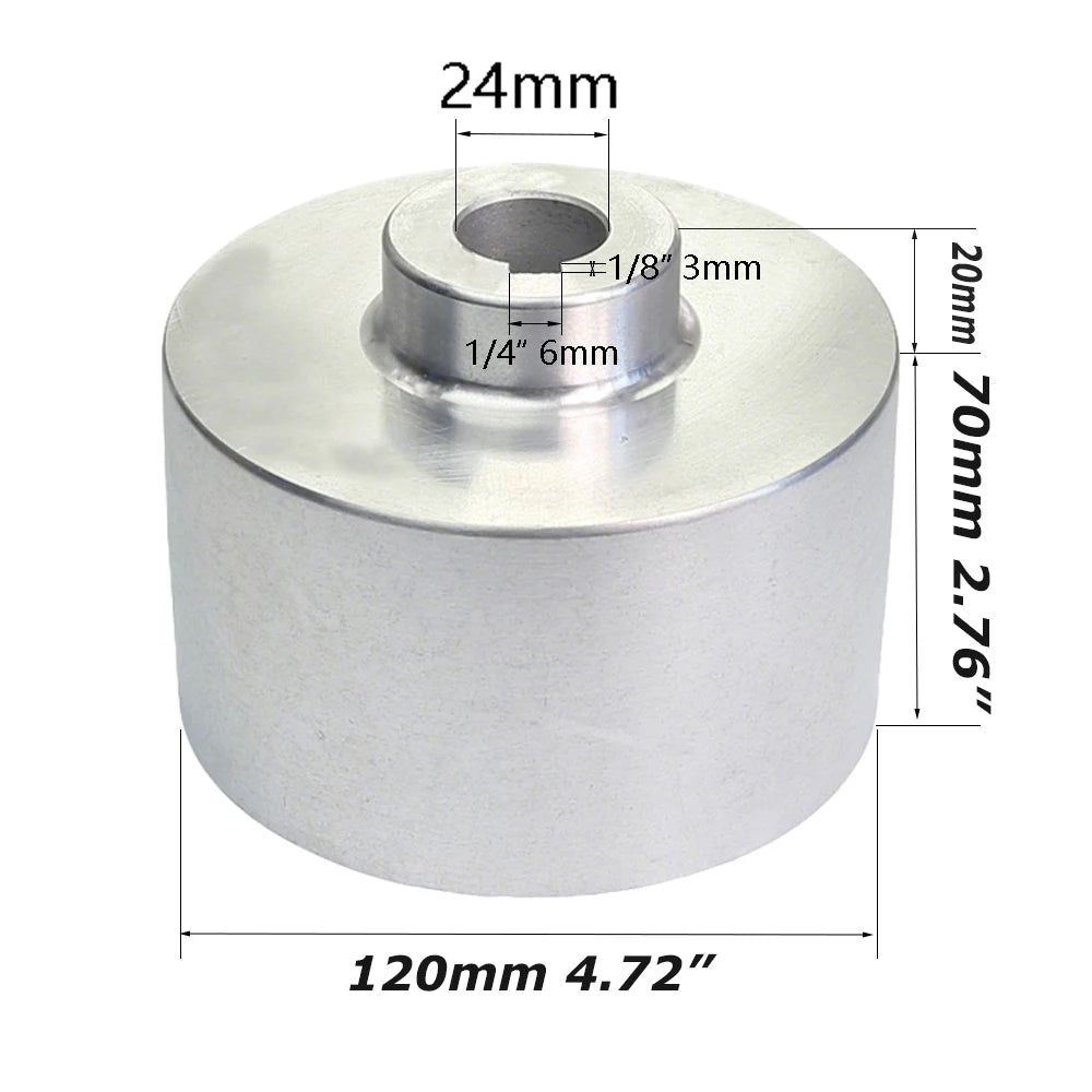 50-200mm Fully Aluminum Wheel Belt Sander Grinder Contact Wheel Pulley Drive Active Idler Wheel