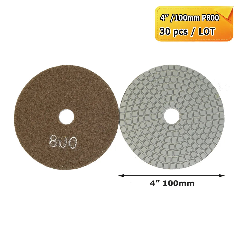 3"/4" Wet Grinding Discs Flexible Diamond Stone Polishing Pads for Ceramic Tiles Marble Finish