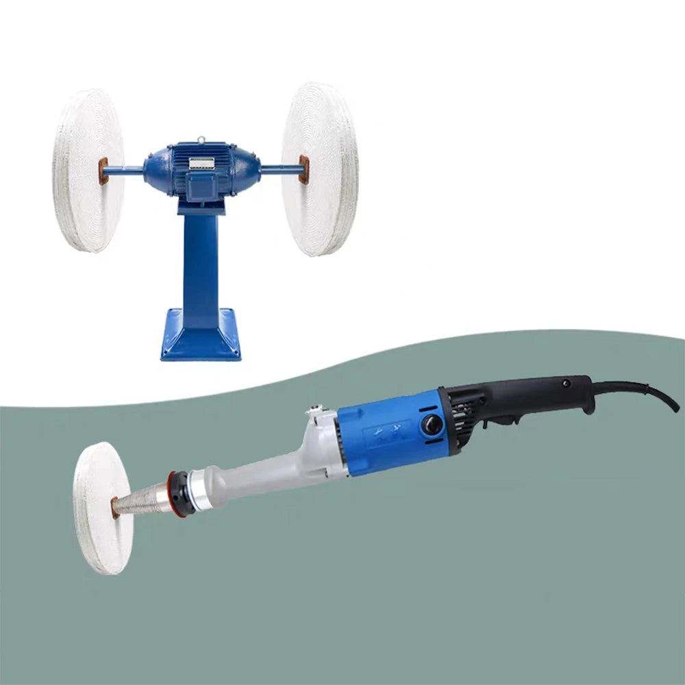 3 pieces Polishing Buffing Wheel Set - Stitched Wheel / Loose Cotton Wheel / Wool Felt Wheel / Wax Metal Mirror Finish Tool