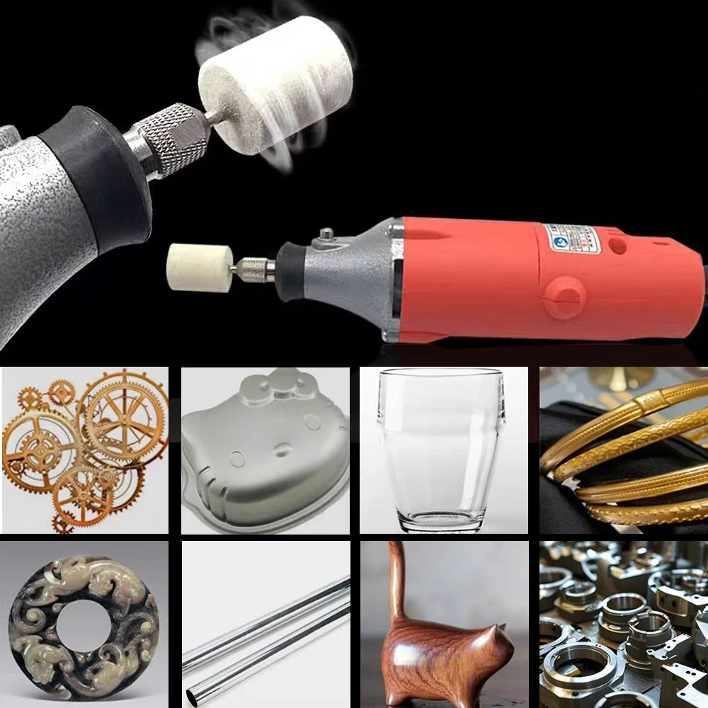 Dia. 12-20mm Felt Bobs 3mm shank Mounted Polishing Grinding Heads for Mold Jewelry Handicrafts Mirror Finish