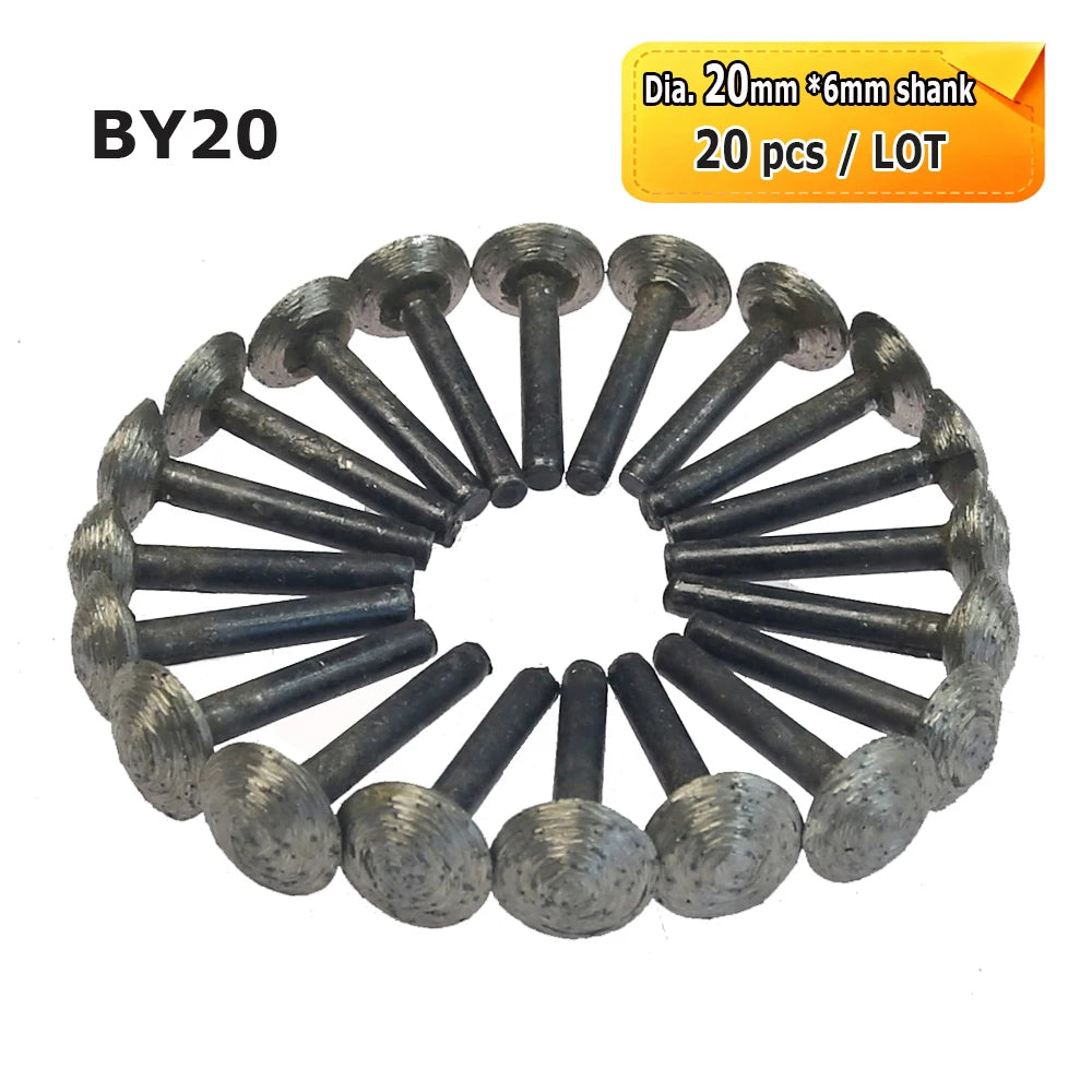 Sintered Diamond Grinding Heads 6mm Shank Mounted Bits for Stone Lettering Engraving Carving Cutting Polishing